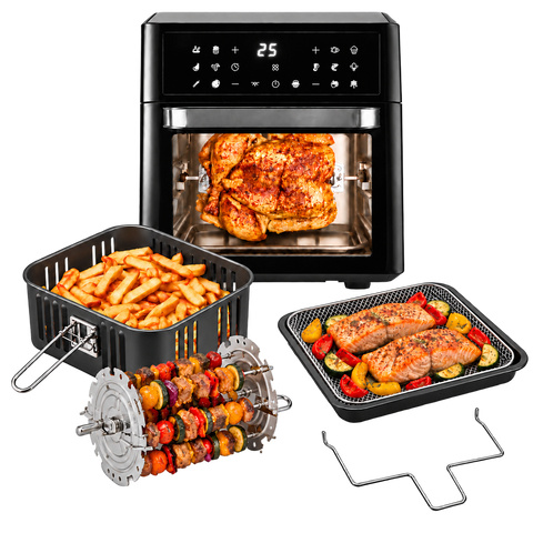 Vytronix Touchscreen 4-in-1 Air Fryer Oven with Rotisserie 12L 1800W